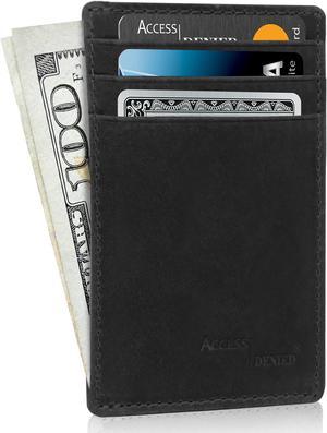 Slim Minimalist Wallets for Men & Women - Front Pocket Wallet RFID Blocking Card Holder