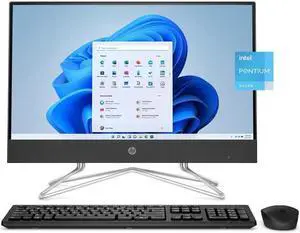 HP 22-dd0133w All-In-One Desktop, 21.5" FHD (1920 x 1080) Non-Touch, Intel Pentium Silver J5040, 4GB RAM, 128GB M. 2 SSD, Windows 11 S HP 22-dd0133w All-In-One Desktop, 21.5" FHD (1920 x 1080) Non-Touch, Intel Pentium Silver J5040, 4GB RAM, 128GB M. 2 SSD, Windows 11 S