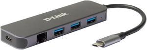 D-LINK DUB-2334 USB Type-C Mini Docking Station 3xUSB 3.0 Gigabit RJ-45 Ethernet