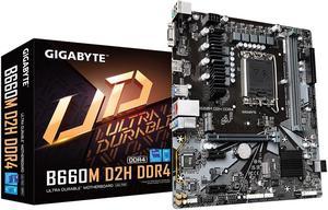 Gigabyte B660M D2H DDR4 Motherboard CPU Socket LGA1700 Intel 25GbE Gaming LAN