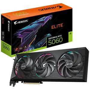 Gigabyte AORUS GeForce RTX 5060 ELITE 8G GV-N5060AORUS E-8GD GDDR7 PCIe 5.0 x16