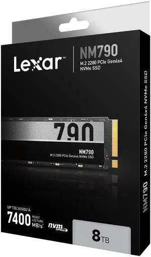Lexar SSD LNM-790 8TB M.2 2280 NVMe High Speed PCIe Gen4X4 LNM790X008T-RNNNG Lexar SSD LNM-790 8TB M.2 2280 NVMe High Speed PCIe Gen4X4 LNM790X008T-RNNNG