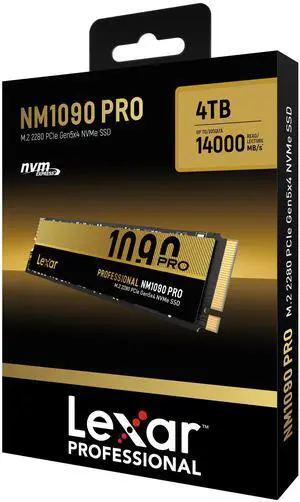 Lexar SSD LNM-1090Pro 4TB M.2 NVMe High Speed PCIe Gen5 LNM109P004T-RNNNG Lexar SSD LNM-1090Pro 4TB M.2 NVMe High Speed PCIe Gen5 LNM109P004T-RNNNG