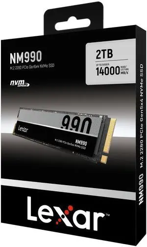 Lexar SSD LNM-990 2TB M.2 NVMe High Speed PCIe Gen 5X4 LNM990X002T-RNNNG Lexar SSD LNM-990 2TB M.2 NVMe High Speed PCIe Gen 5X4 LNM990X002T-RNNNG