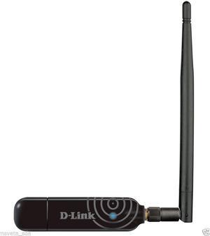 D-LINK DWA-137 Wireless B/G/N WiFi 150Mbps USB Adapter 5dbi Gain Antenna Win 8/7