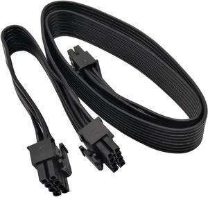 COMeap CPU 8 Pin male to Dual PCIe 2x 8 Pin (6+2) male Power Adapter Cable for Corsair Modular Power Supply 25-inch+9-inch (63cm+23cm)