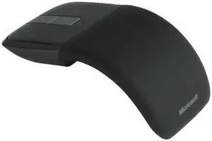 CESMFG Microsoft Arc Touch Mouse RVF-00001 Black 2 Buttons Touch Scroll USB RF Wireless BlueTrack 1000 dpi Mouse