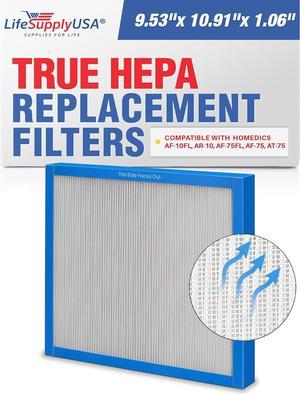 Replacement True HEPA Filter fits Homedics AF-10FL AR-10 AF-75FL AF-75 AT-75 HypoAllergenic Air Purifier