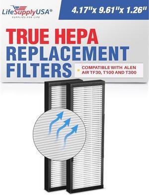 2 HEPA Replacement Filters for Alen air TF30 for T100 and T300 Air Purifiers