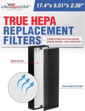 Replacement HEPA & Carbon Filter Compatible with Blueair Sense Blueair Sense+ Air Purifiers