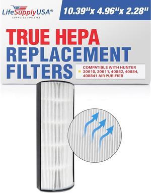 Replacement HEPA Filter fits Hunter 30610 30611 Air Purifiers 40882 40884 408841