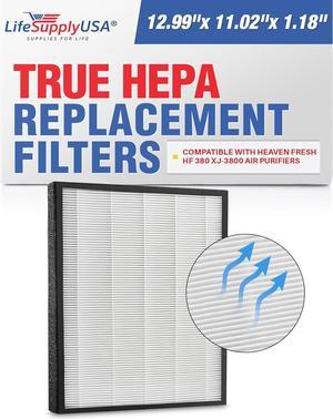 Replacement 2-in-1 HEPA Carbon Combination Filter for Heaven Fresh HF 380 Air Purifier XJ-3800