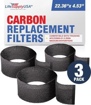 (3-Pack) Carbon Filter Layer Replacements Compatible with TruSens AFCZ2000-01 fits TruSens Z-2000 Medium Air Purifier