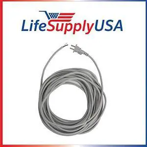 10 Pack 17/2 35 ft. Upright Vacuum Electric 12-AMP Power Cord w/ Open End Striped Wire (35 Feet) Grey