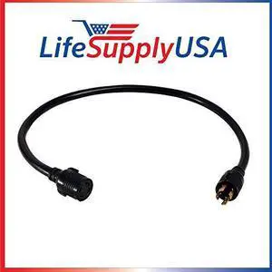 4-Prong 100 ft. L14-30P / L14-30R 30 Amp Generator Extension Cord 10AWG4 125/250V STW VELCRO STRAP UL APPROVED
