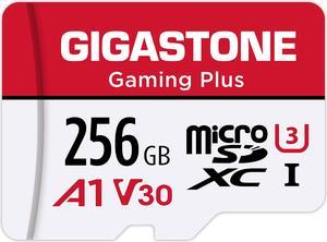 Gigastone 256GB Micro SD Card, Gaming Plus, Nintendo-Switch Compatible MicroSDXC Memory Card, 100MB/s, 4K Video Recording, Action Camera, Wyze, GoPro, Dash Cam, Security Camera, UHS-I A1 U3 V30