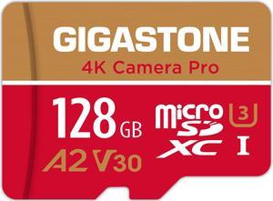 [5-Yrs Free Data Recovery] Gigastone 128GB Micro SD Card, 4K Video Recording for GoPro, Action Camera, DJI, Drone, Nintendo-Switch, R/W up to 100/50 MB/s MicroSDXC Memory Card UHS-I U3 A2 V30 C10