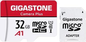 [Gigastone] Micro SD Card 32GB, Camera Plus, MicroSDHC Memory Card for Video Camera, Wyze Cam, Security Camera, Roku Full HD Video Recording, UHS-I U1 A1 Class 10, up to 90MB/s, with Adapter