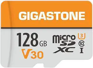 Gigastone 128GB Micro SD Card, 4K Video Pro, GoPro, Surveillance, Security Camera, Action Camera, Drone, 95MB/s MicoSDXC Memory Card UHS-I V30 Class 10