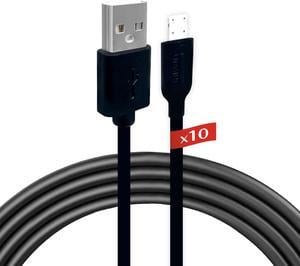 [10-Pack]Gigastone Charging Cable for Apple Lightning Devices, 3ft Fast Charge 12W, Compatible with iPhone, iPad, Charging only, Data Sync not Supported, Black