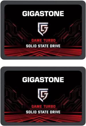 Gigastone Game Turbo 2-Pack 128GB SSD SATA III 6Gb/s. 3D NAND 2.5" Internal Solid State Drive, Read up to 540MB/s. Compatible with PC, Desktop and Laptop, 2.5 inch 7mm (0.28)