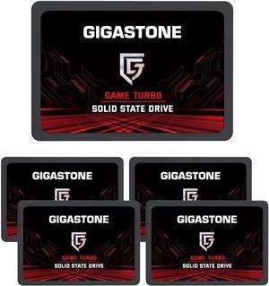 Gigastone Game Turbo 5-Pack 128GB SSD SATA III 6Gb/s. 3D NAND 2.5" Internal Solid State Drive, Read up to 540MB/s. Compatible with PC, Desktop and Laptop, 2.5 inch 7mm (0.28)