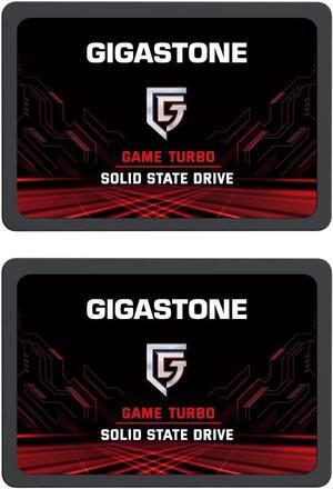 Gigastone Game Turbo 2-Pack 512GB SSD SATA III 6Gb/s. 3D NAND 2.5" Internal Solid State Drive, Read up to 560MB/s. Compatible with PS4, PC, Desktop and Laptop, 2.5 inch 7mm (0.28)