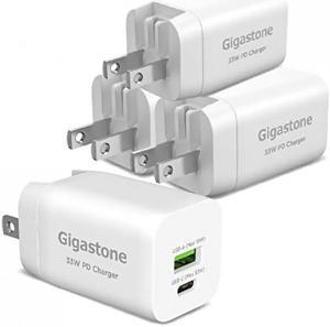 Gigastone 30W USB C Charger Power Go Dual Ports PPS 33W  Power Adapter - 4 Pack
