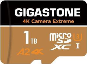 [5-Yrs Free Data Recovery] Gigastone 1TB Micro SD Card, 4K Camera Extreme, R/W up to 160/140 MB/s, MicroSDXC Memory Card for GoPro, Action Camera, DJI, 4K UHD Video, UHS-I U3 A2 4K C10