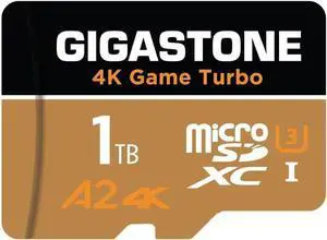 [5-Yrs Free Data Recovery] Gigastone 1TB Micro SD Card, 4K Game Turbo, R/W up to 160/140 MB/s, MicroSDXC Memory Card for Nintendo-Switch, GoPro, Action Camera, DJI, UHD Video UHS-I U3 A2 4K C10
