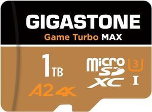 [5-Yrs Free Data Recovery] GIGASTONE 1TB Micro SD Card, 4K Game Turbo MAX, MicroSDXC Memory Card for Nintendo-Switch, GoPro, Action Camera, DJI, UHD Video, R/W up to 160/140 MB/s, UHS-I U3 A2 4K C10