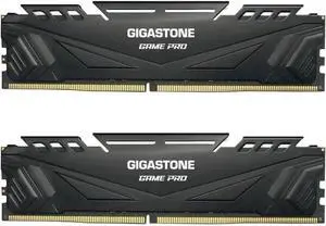 DDR5 RAM GIGASTONE Black Gaming RAM 16GB (2x8GB) DDR5 RAM 16GB DDR5-5600MHz PC5-44800 CL40 1.25V 288 Pin Unbuffered Non ECC Dual Channel DIMM for Intel/AMD Ryzen PC Desktop Memory (Desktop Only)