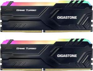 DDR5 RAM GIGASTONE Black RGB Game Turbo Desktop RAM 32GB (2x16GB) DDR5 RAM 32GB DDR5 5600MHz PC5-44800 CL40 1.25V 288 Pin Unbuffered Non ECC UDIMM for PC Gaming Desktop Memory (Desktop ONLY)