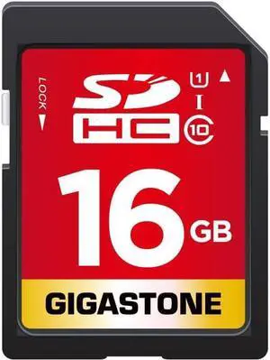 GIGASTONE 16GB SD Card UHS-I U1 Class 10 SDHC Memory Card High-Speed Full HD Video Canon Nikon Sony Pentax Kodak Olympus Panasonic Digital Camera