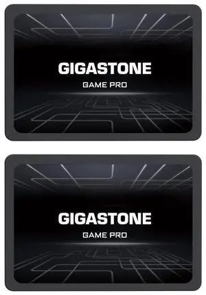 Gigastone SATA SSD 2TB (2-Pack) 2.5 inch SSD 540MB/s Upgrade Laptop PC Memory and Storage PS4 HDD Replacement 2.5" Internal Solid State Hard Drives SATA III SLC Cache 3D NAND Game Pro Performance