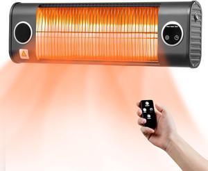 Homall Patio Heater 1500W Infrared Outdoor Indoor Mount to Wall Heater with Control Remote