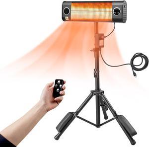 Homall Patio Heater 1500W Infrared Outdoor Indoor Heater with Tripod and Control Remote