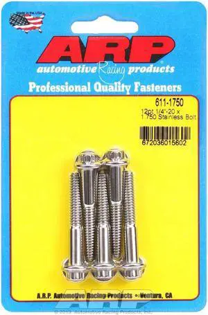 ARP Universal Bolt 1/4-20 in Thread 1.750 in Long Stainless 5 pc P/N 611-1750