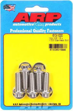 ARP Universal Bolt 3/8-16 in Thread 1.000 in Long Stainless 5 pc P/N 613-1000