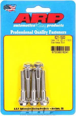 ARP Universal Bolt 1/4-20 in Thread 1.500 in Long Stainless 5 pc P/N 621-1500