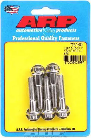 ARP Universal Bolt 5/16-24 in Thread 1.500 in Long Stainless 5 pc P/N 712-1500