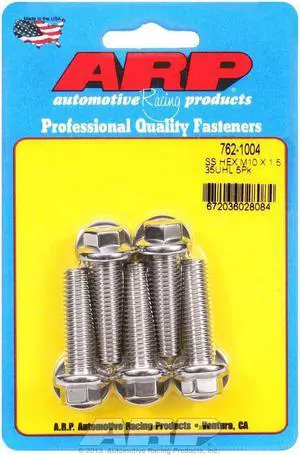 ARP Universal Bolt 10 mm x 1.50 Thread 35 mm Long Stainless 5 pc P/N 762-1004
