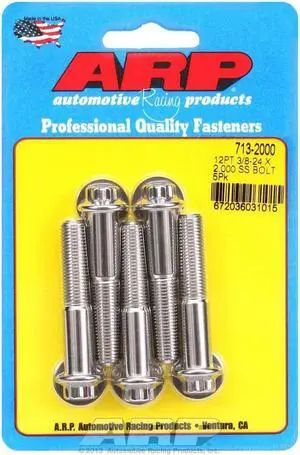 ARP Universal Bolt 3/8-24 in Thread 2.000 in Long Stainless 5 pc P/N 713-2000