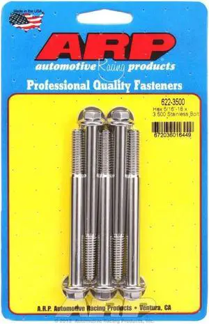 ARP Universal Bolt 5/16-18 in Thread 3.500 in Long Stainless 5 pc P/N 622-3500