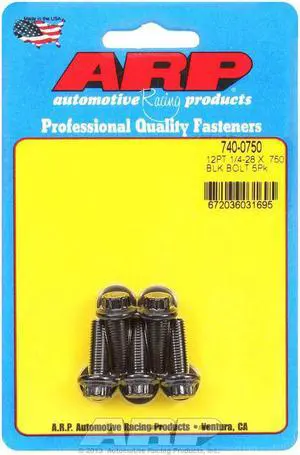 ARP Universal Bolt 1/4-28 in Thread 0.750 in Long Chromoly 5 pc P/N 740-0750