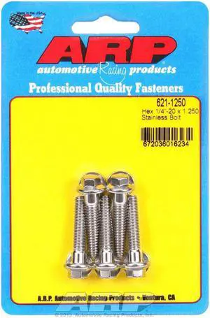 ARP Universal Bolt 1/4-20 in Thread 1.250 in Long Stainless 5 pc P/N 621-1250