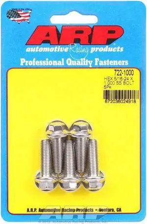 ARP Universal Bolt 5/16-24 in Thread 1.000 in Long Stainless 5 pc P/N 722-1000