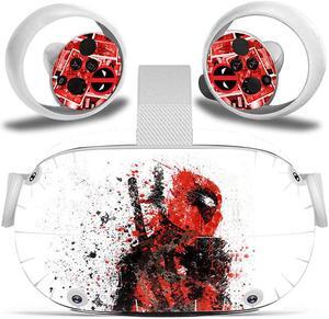 Misskit Vinyl Skin Sticker for Oculus Quest 2 VR Headset Controller PVC Decals Cute Cartoon Wrap Cover for Oculus Quest 2 Accessories