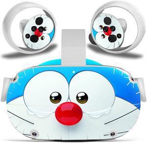 Misskit Vinyl Skin Sticker for Oculus Quest 2 VR Headset Controller PVC Decals Cute Cartoon Wrap Cover for Oculus Quest 2 Accessories