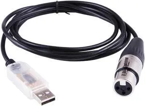 Misskit Usb To Dmx Interface Adapter Stage Lighting Disco Light Dj freestyler Art-net Software Party Lights Cable Led Dmx 512 Cable 16.4ft